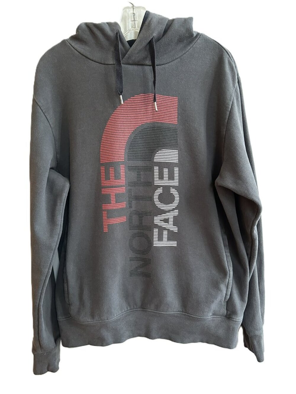 The North Face Mens Medium Trivert Hoodie black red gray sweatshirt